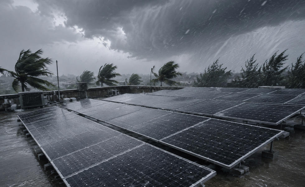 How do you keep solar panels intact when winds hit 200 km/h?