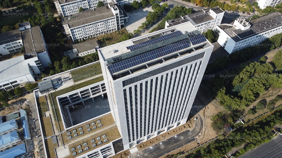 The 50.49KW solar power generation project of the university teaching building was completed!
